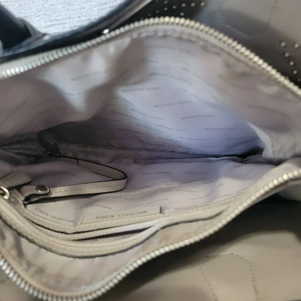 Michael Kors Mercer Grommeted Pebbled Leather Tote Bag